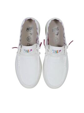 Zapatillas Walkin Pitas Natal blanco para mujer