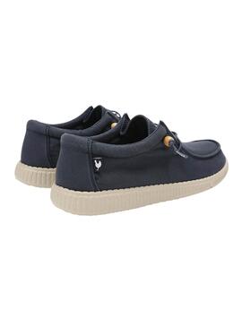 Zapatos Walkin Pitas Wallabi azul marino para hombre
