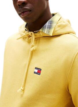 Sudadera  Tommy Jeans  Badge Hoodie amarillo para hombre