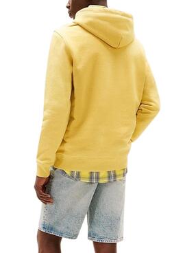 Sudadera  Tommy Jeans  Badge Hoodie amarillo para hombre