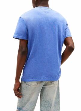 Camiseta Tommy Jeans Badge azul para hombre