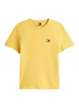 Camiseta Tommy Jeans Badge amarillo para hombre