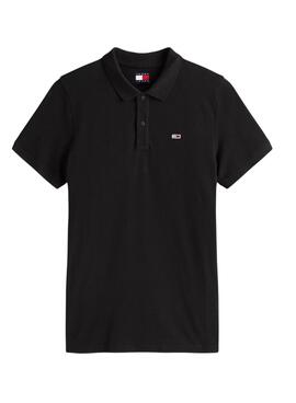 Polo Tommy Jeans Slim negro para hombre 