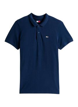 Polo Tommy Jeans Slim azul para hombre 