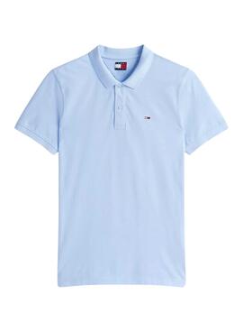 Polo Tommy Jeans Slim azul para hombre 