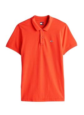 Polo Tommy Jeans Slim naranja para hombre 