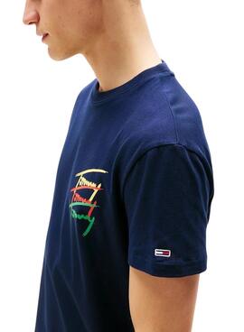 Camiseta Tommy Jeans Twisted marino para hombre