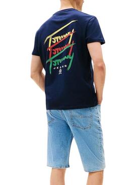 Camiseta Tommy Jeans Twisted marino para hombre