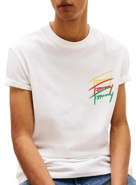 Camiseta Tommy Jeans Twisted blanco para hombre 