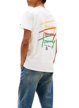 Camiseta Tommy Jeans Twisted blanco para hombre 