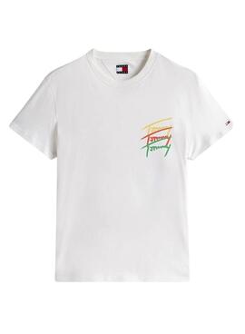 Camiseta Tommy Jeans Twisted blanco para hombre 