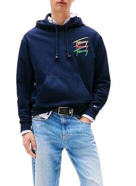 Sudadera Tommy Jeans Twisted marino para hombre 
