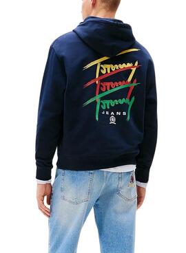 Sudadera Tommy Jeans Twisted marino para hombre 