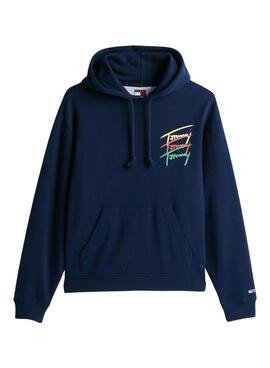 Sudadera Tommy Jeans Twisted marino para hombre 