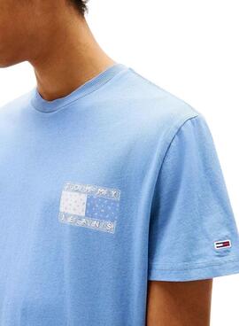 Camiseta Tommy Jeans Paisley azul para hombre
