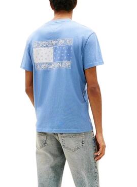 Camiseta Tommy Jeans Paisley azul para hombre