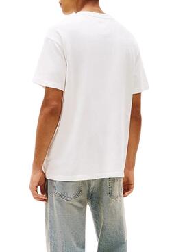 Camiseta Tommy Jeans Paisley blanco para hombre 