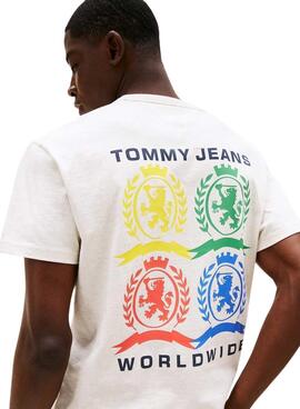Camiseta  Tommy Jeans Worldwide  blanco para hombre 