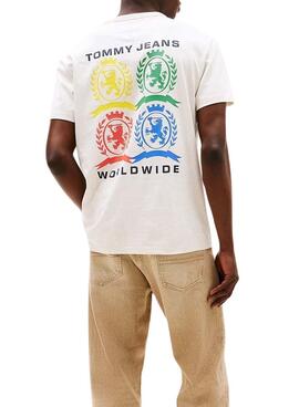 Camiseta  Tommy Jeans Worldwide  blanco para hombre 