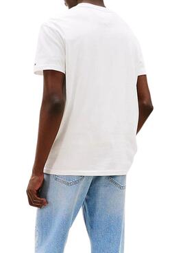 Camiseta Tommy Jeans Signature blanco para hombre