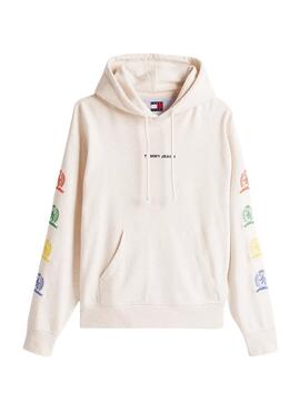 Sudadera Tommy Jeans  Varsity beige hombre  