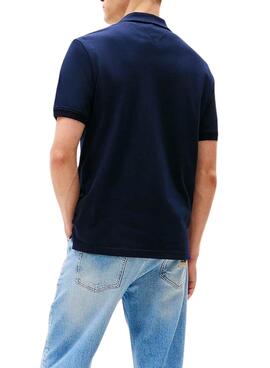 Polo Tommy Jeans Linear azul para hombre
