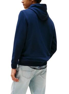 Sudadera Tommy Jeans Chest Flag azul para hombre
