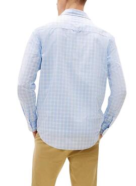 Camisa Tommy Jeans Poplin azul para hombre