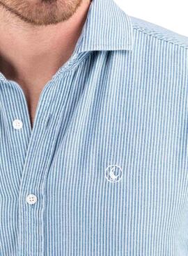 Camisa El Ganso Denim rayas azul para hombre