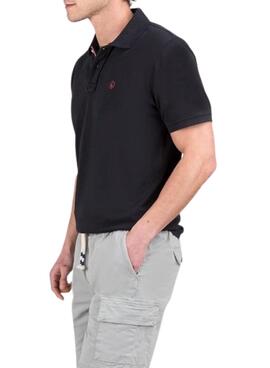 Polo El Ganso básico negro para hombre