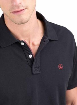 Polo El Ganso básico negro para hombre