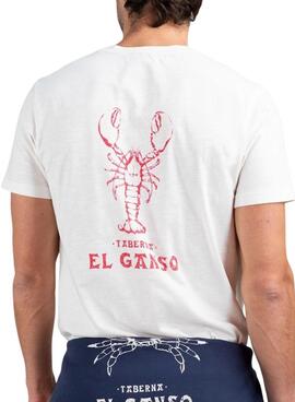 Camiseta El Ganso Langosta blanco para hombre