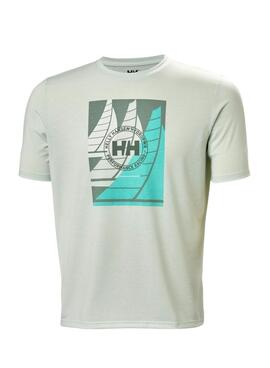 Camiseta Helly Hansen verde para hombre 