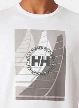 Camiseta Helly Hansen Race blanco para hombre 