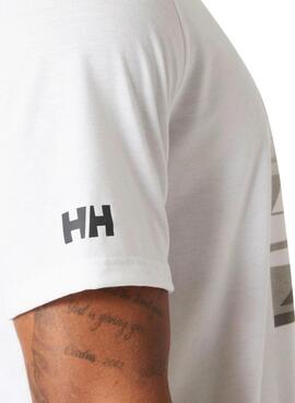 Camiseta Helly Hansen Race blanco para hombre 