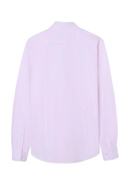 Camisa Silbon oxford rayas rosa y blanco para hombre