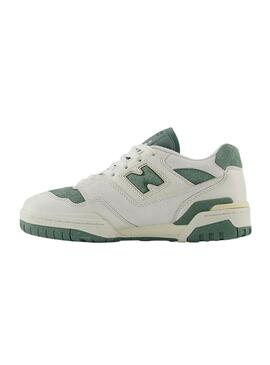 Zapatillas New Balance BB550 verde y blanco para mujer