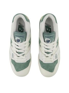 Zapatillas New Balance BB550 verde y blanco para mujer