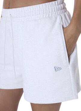 Pantalón Corto New Era LA Dodgers Essential gris para mujer