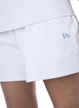 Pantalón Corto New Era LA Dodgers Essential gris para mujer