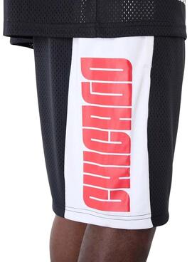 Pantalón Corto New Era Chicago Bulls NBA Graphic mesh negro para hombre