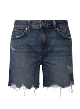 Bermudas Pepe Jeans Distressed denim oscuro para mujer