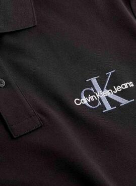 Polo Calvin Klein Jeans Monologo negro para hombre 