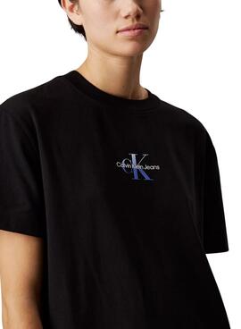  Vestido Calvin Klein Jeans Gradient Logo negro para mujer 