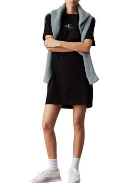  Vestido Calvin Klein Jeans Gradient Logo negro para mujer 