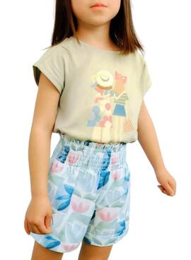 Shorts Mayoral Flores Geométricas multicolor