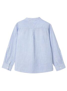 Camisa Mayoral Mao Rayas azul para niño