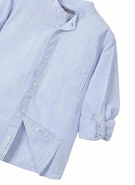 Camisa Mayoral Mao Rayas azul para niño