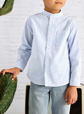 Camisa Mayoral Mao Rayas azul para niño