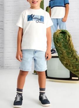 Camiseta Mayoral Always blanco para niño